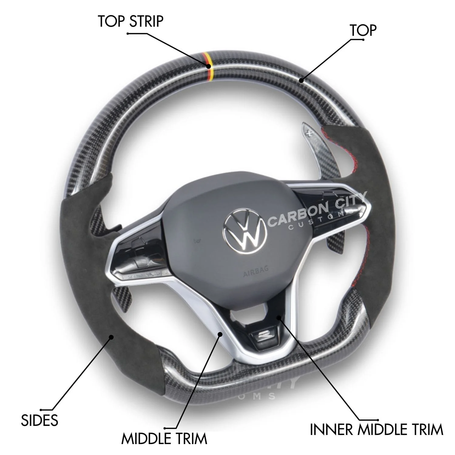 Volkswagen Golf Mk8 Style Customizable Steering Wheel