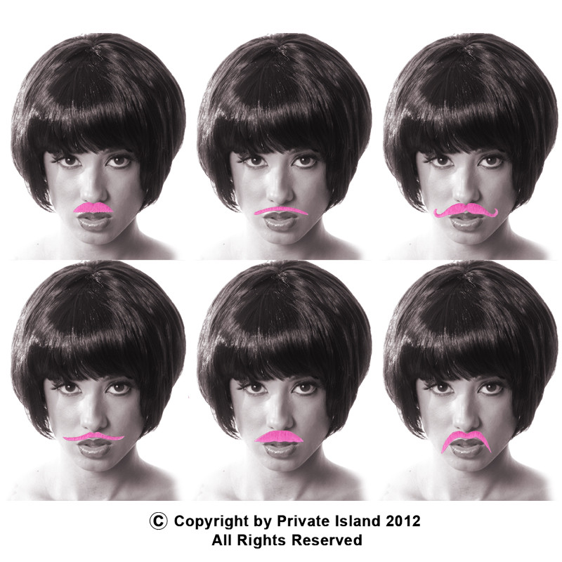 60 PACK Pink Party Bulk Fake Mustaches  9039