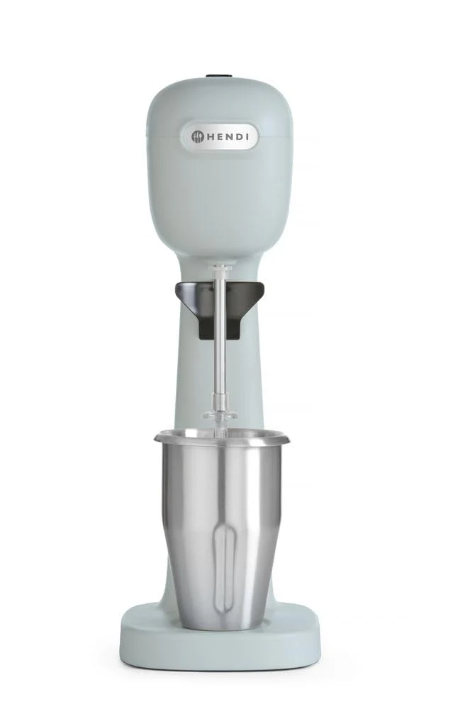 HENDI Melkshake Maker, Incl. 2 mengbekers (roestvrij staal en polycarbonaat) en 4 verwisselbare roerwerken, Drinkmixer, Frapp��s, Drankmixer, 230V/400W, 170x196x(H)490mm, Karamel