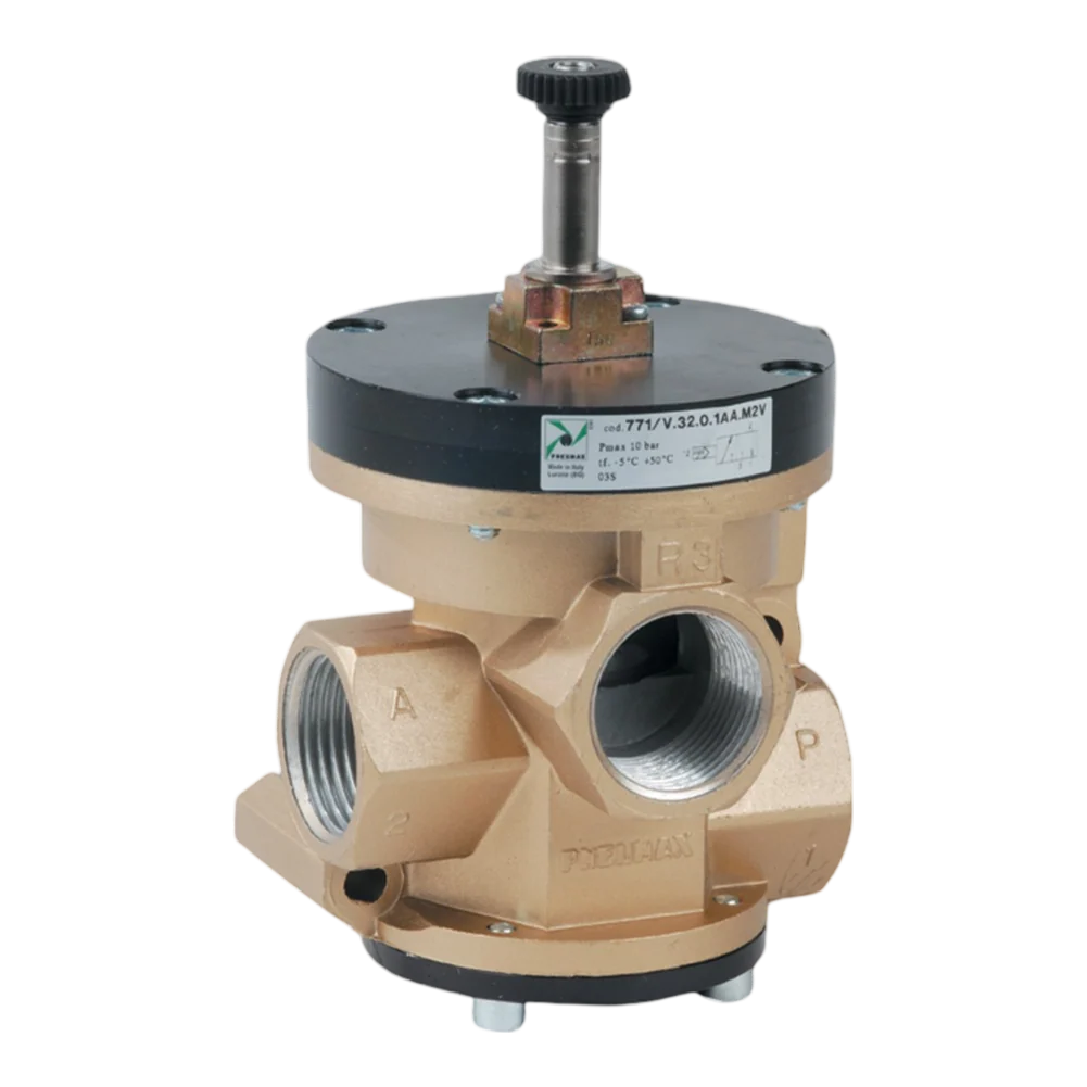 Pneumax 771/V.32.0.1A.M2 G1 3/2 Vacuum Poppet Valve Sol/Spring N/O (Ext Pilot)
