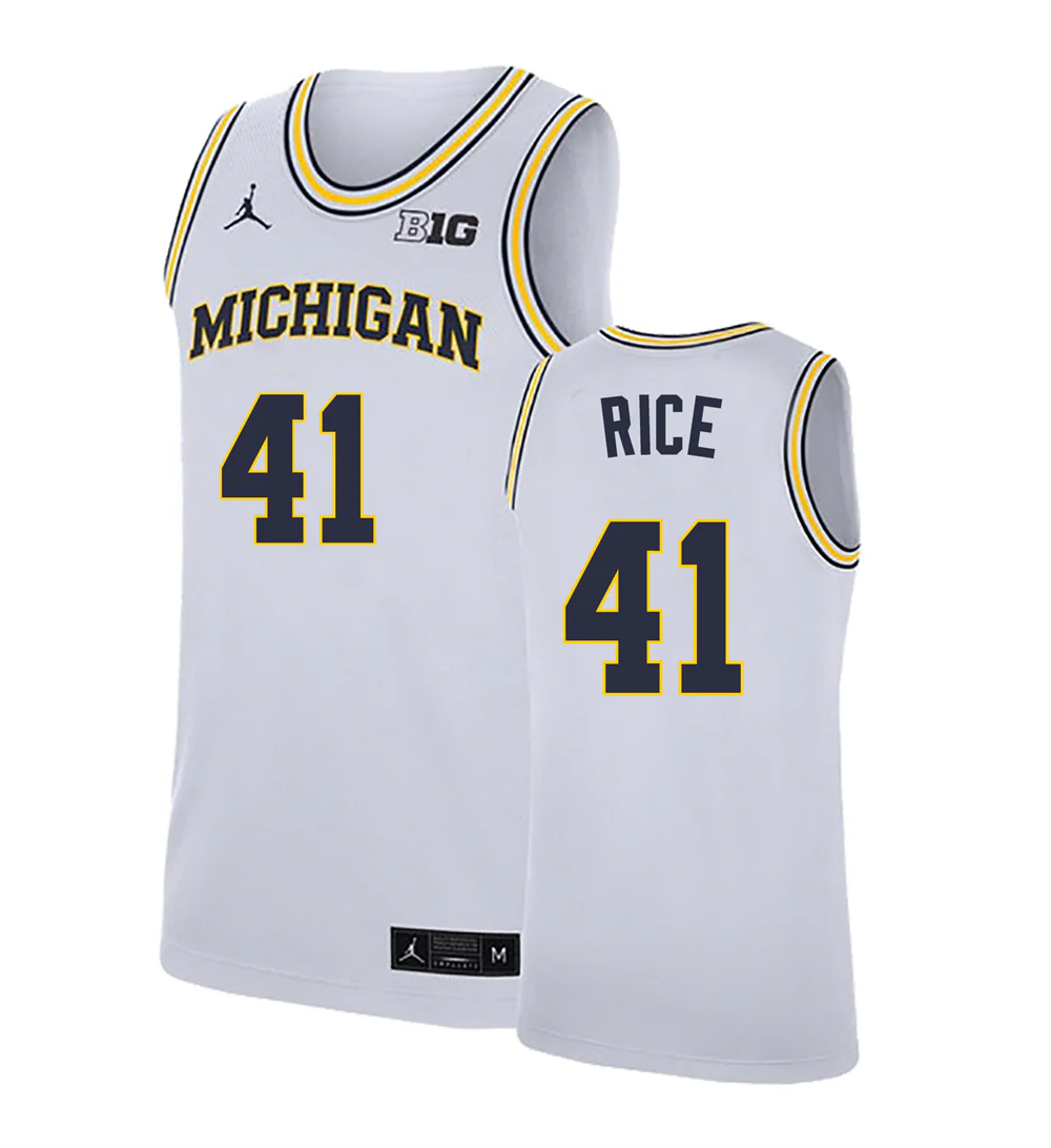 Men's #41 Glen Rice Michigan Wolverines College Basketball Jersey