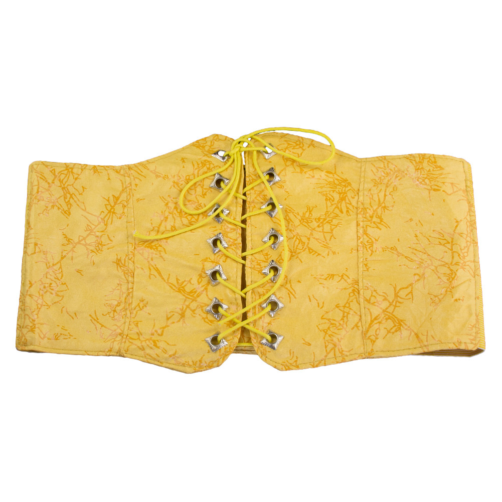 Ultra Wide Yellow Patent Leather Stretch Cinch Belt 12 PACK 2724