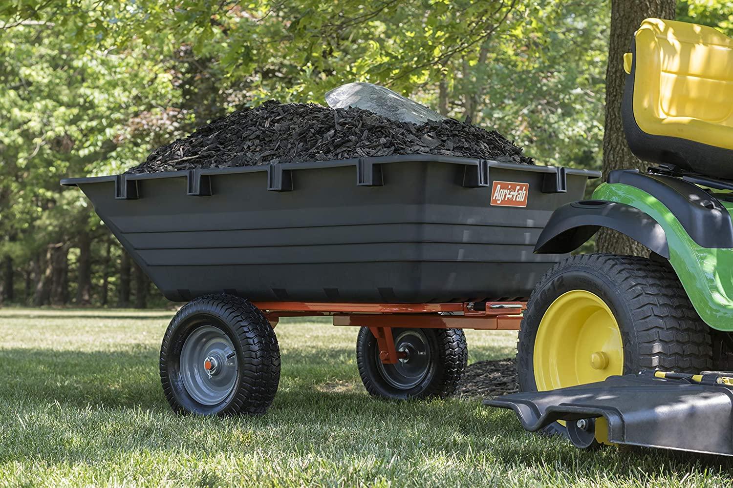 Agri-Fab Inc 45-0553, 1000-Pound, Poly Dump/Swivel Cart, Black/Orange