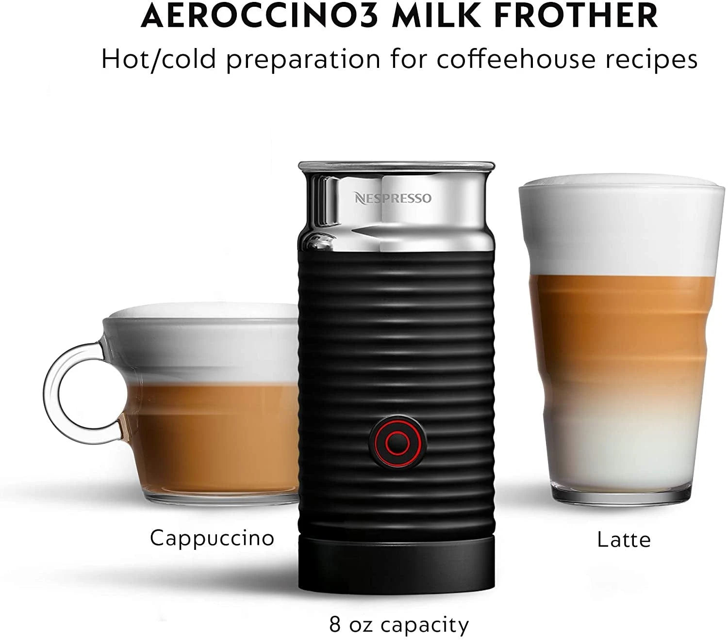 Nespresso Vertuo Plus Coffee and Espresso Maker by De’Longhi, Grey with Aeroccino Milk Frother