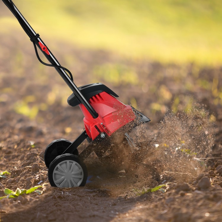 Corded Electric Tiller and Cultivator 9-Inch Tilling Depth