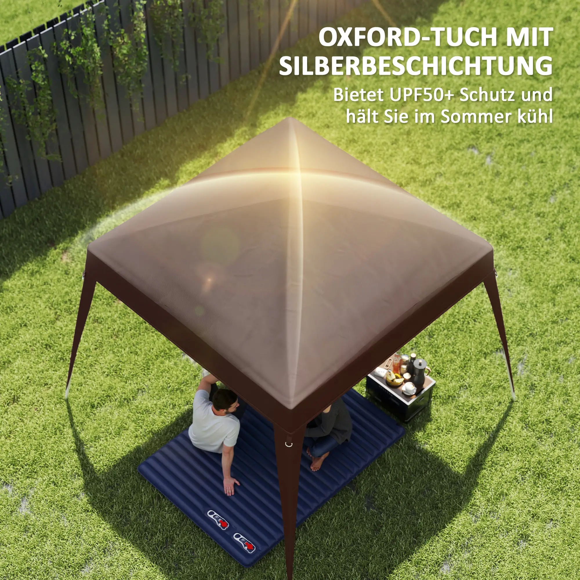 Outsunny Paviljoen Vervangend Dak UV50+ Opvouwbaar