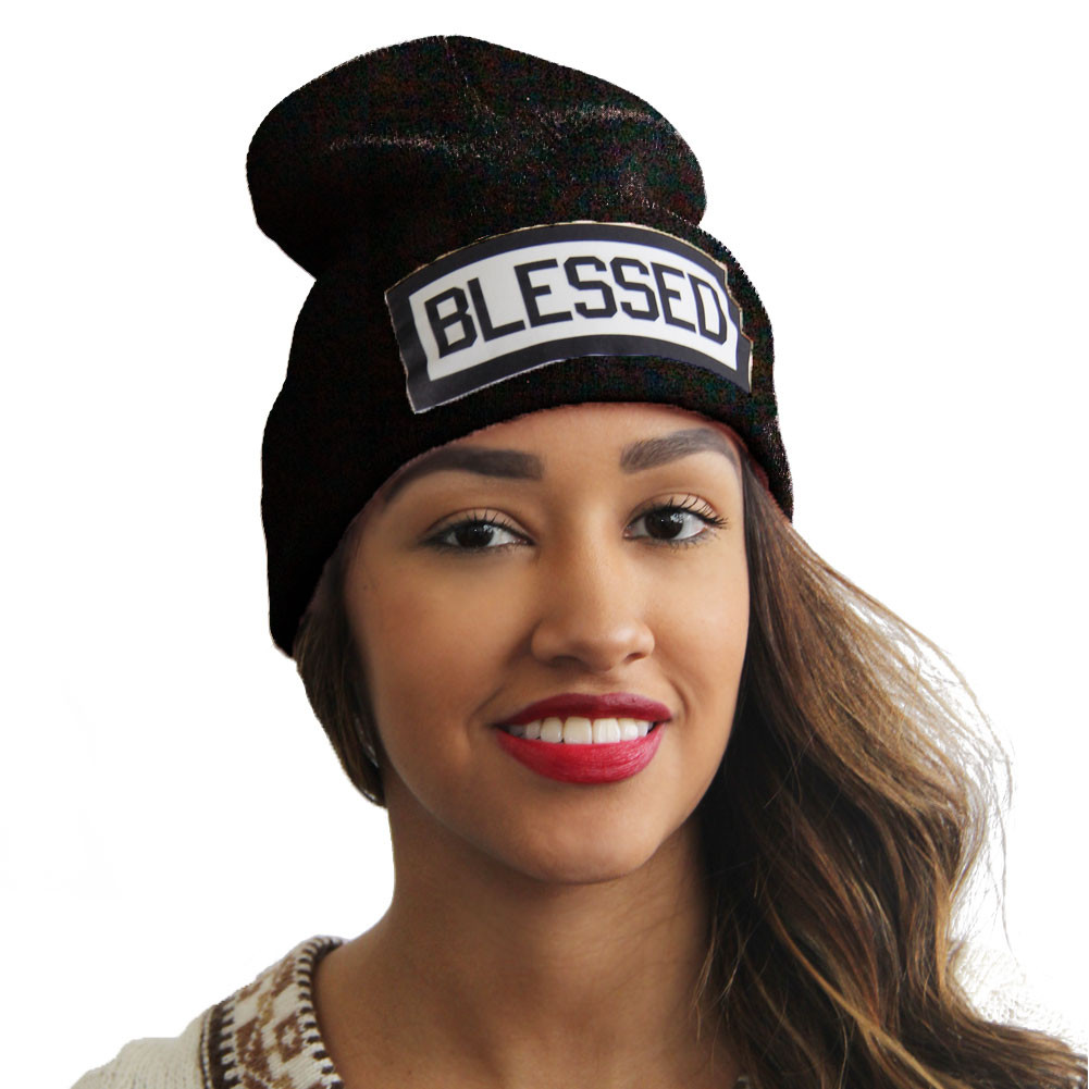 Blessed | Blessed Hats | Slang Beanies?  Ribbed Comfort Knit Hats 10+ Colors 10833