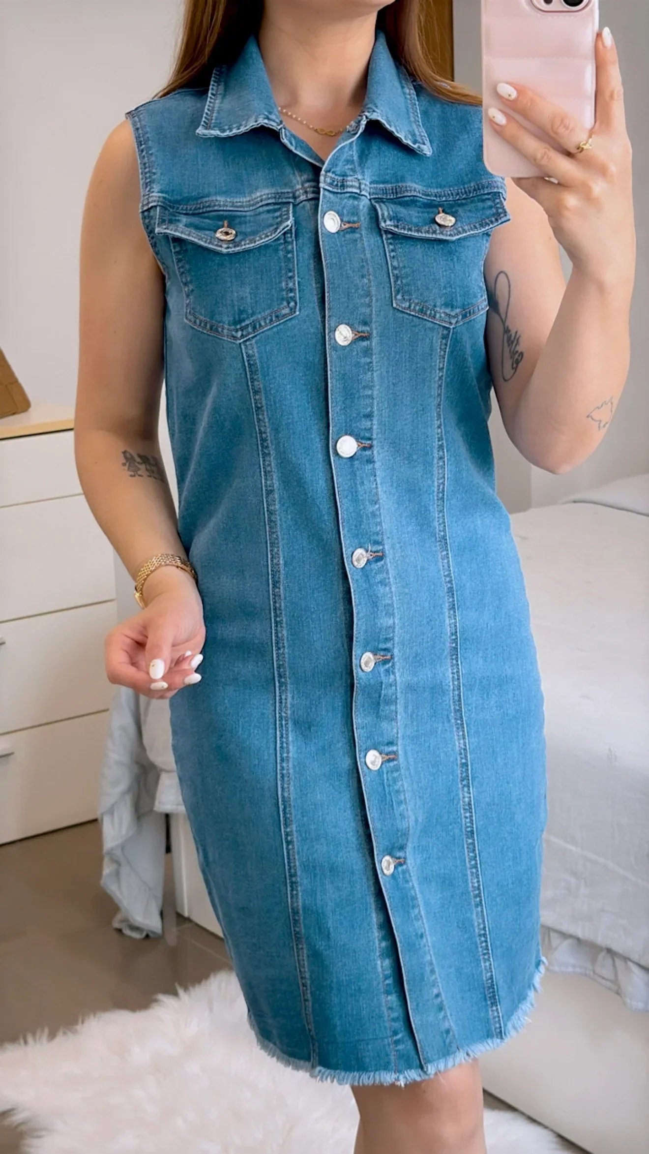 VESTIDO RECTO VAQUERO