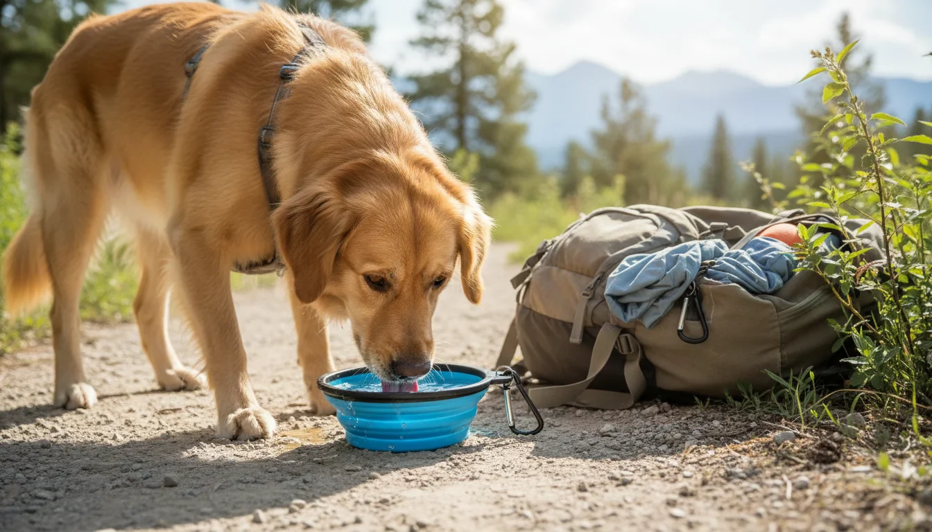 Collapsible Silicone Pet Bowl, Portable Foldable Travel Dish for Dogs & Cats