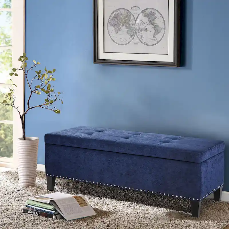 Madison Park Shandra II Tufted Soft Close Storage Bench