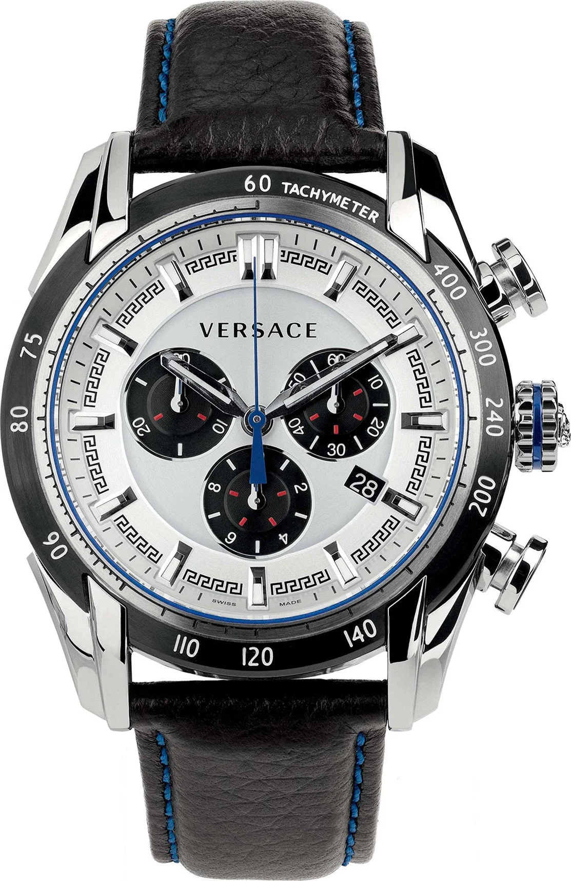 Versace V-Ray Leather Strap Men's Watch VDB010014