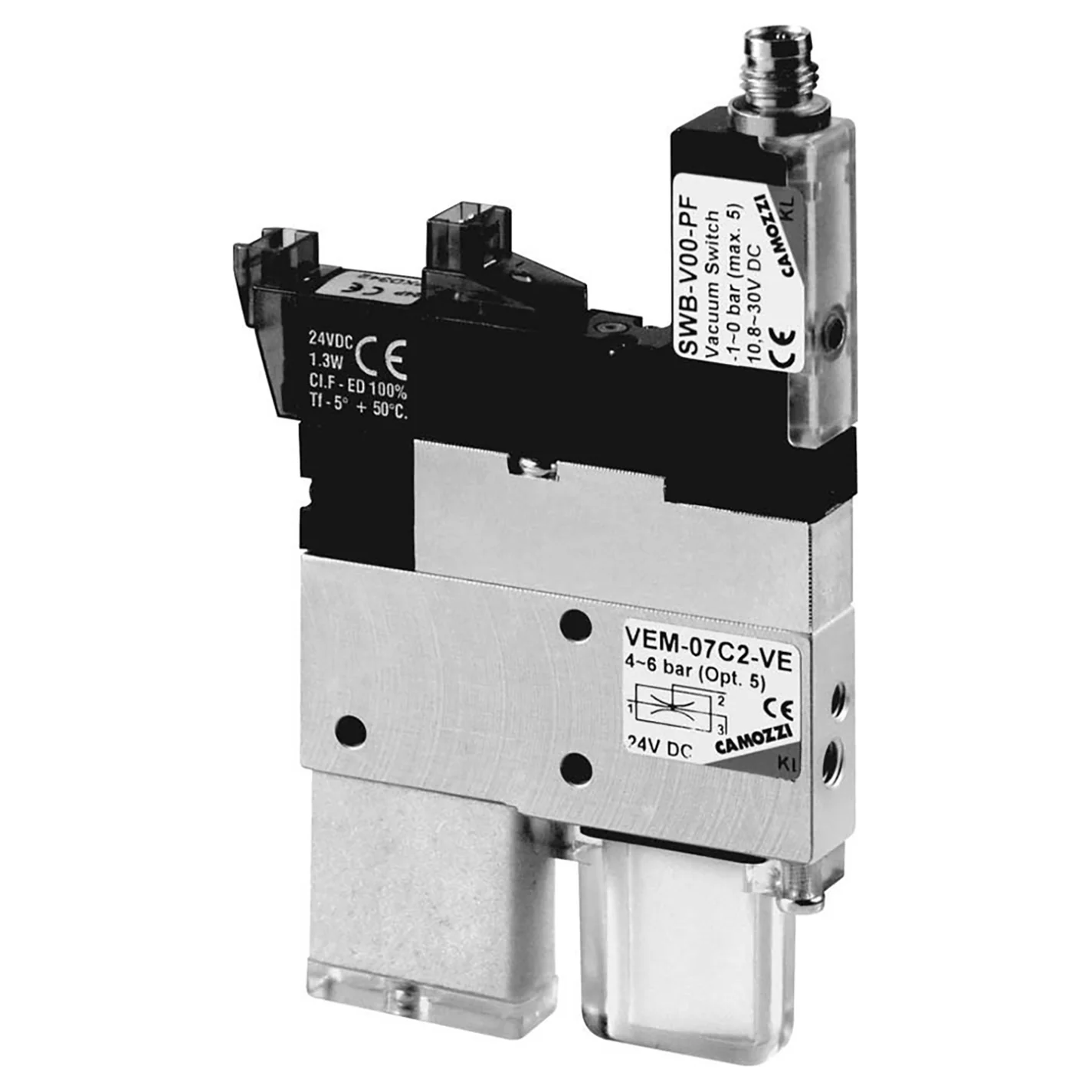 Camozzi VEM-10A2-VE - Comp Vacuum Ejector 1mm Na Blow Off Val