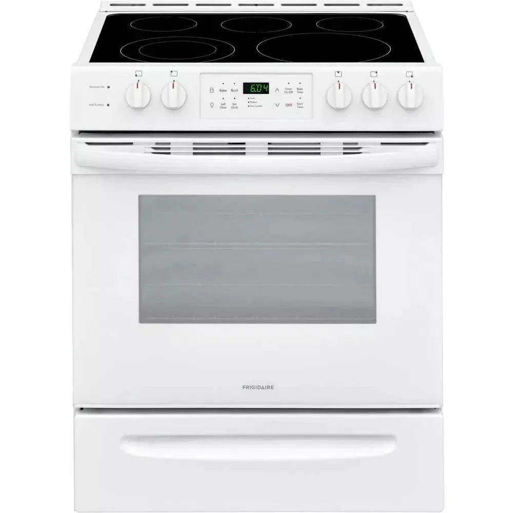 2025 Horno Eléctrico de 30 in. y 5.0 cu. ft. – Blanco con Vidrio Negro NVS
