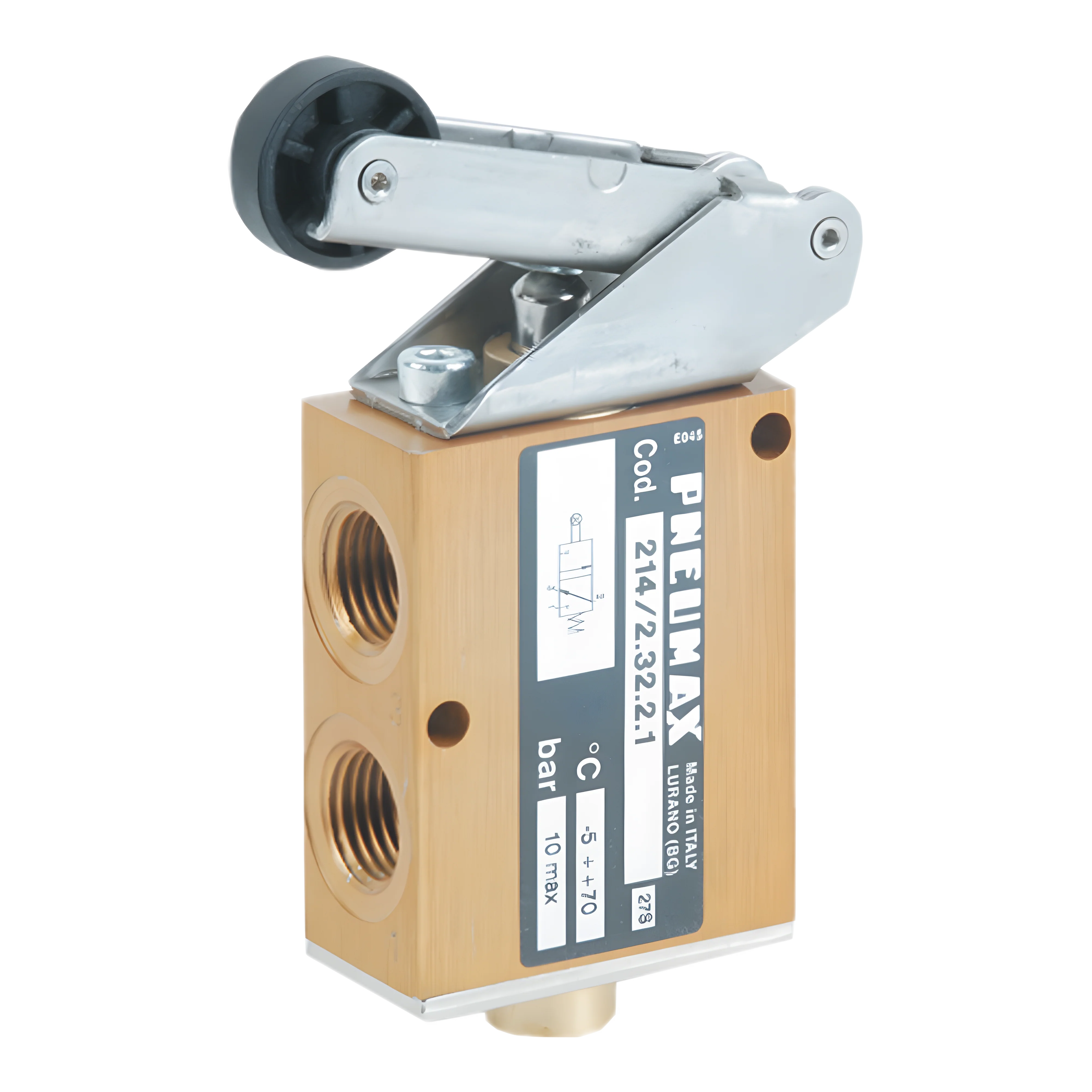 Pneumax 214/2.32.2.1/2 3/2 Roller Lever Valve