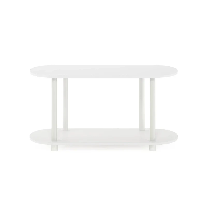 Furinno Turn-N-Tube Tool-Free Contemporary Oval Side Table