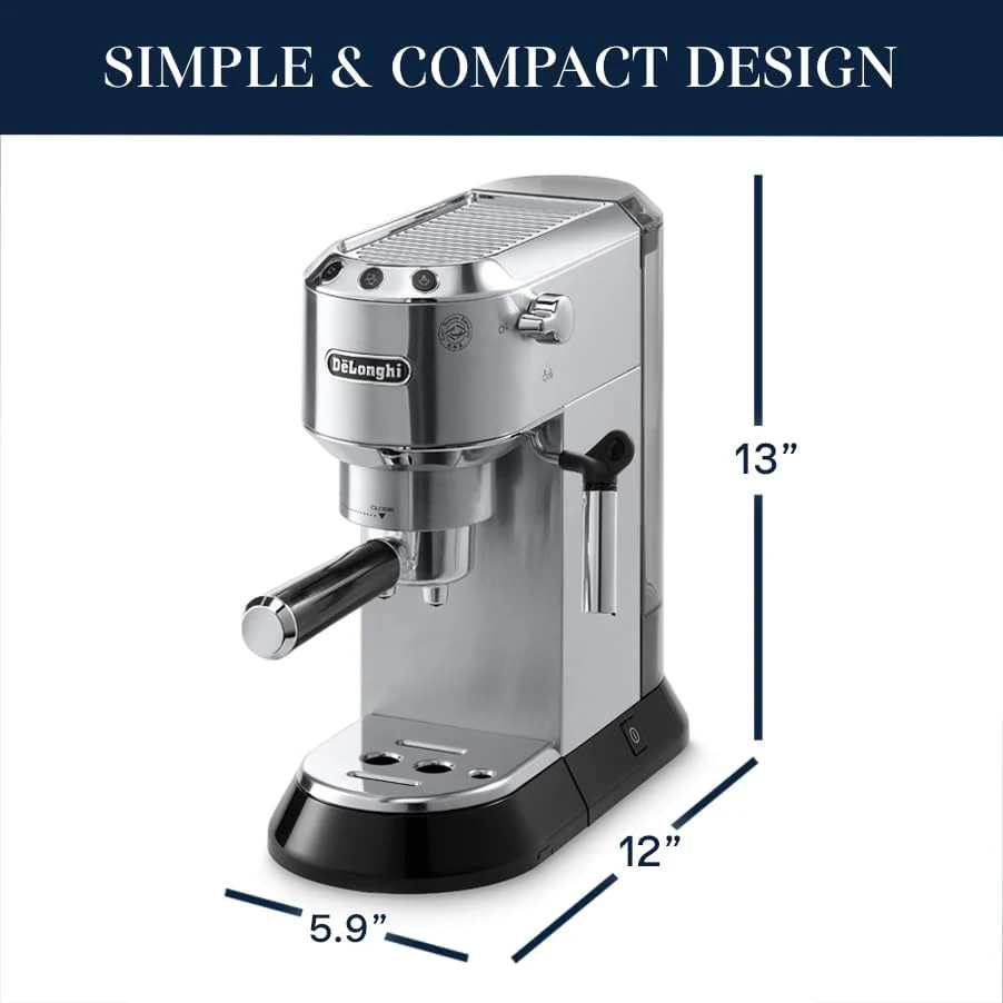 De’Longhi Dedica Espresso Machine with Manual Milk Frother
