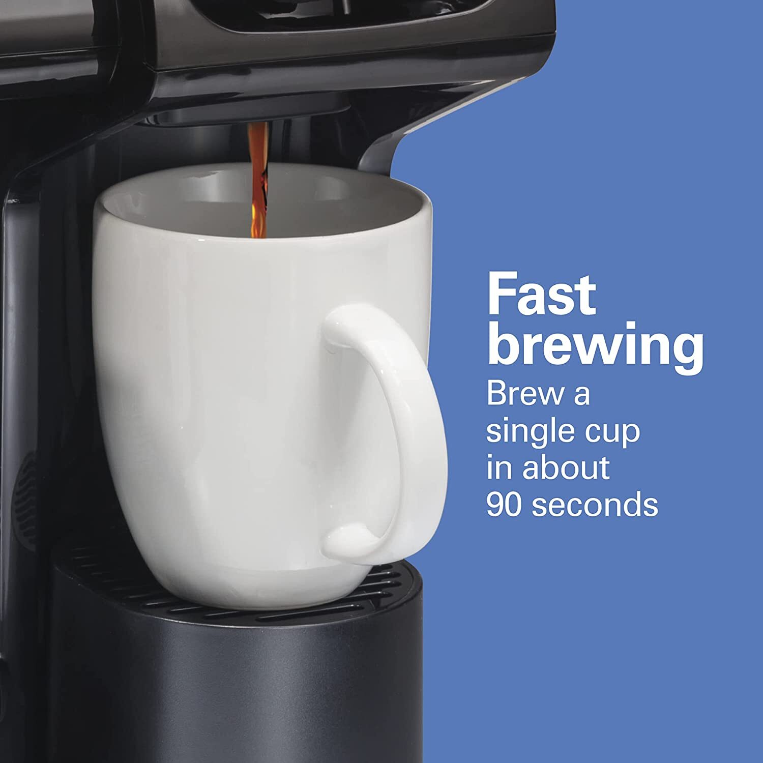 Fast Brew 3-Way Coffee Maker, Single Serve & 12-Cup Pot, Large Reservoir, Easy Programming, Black