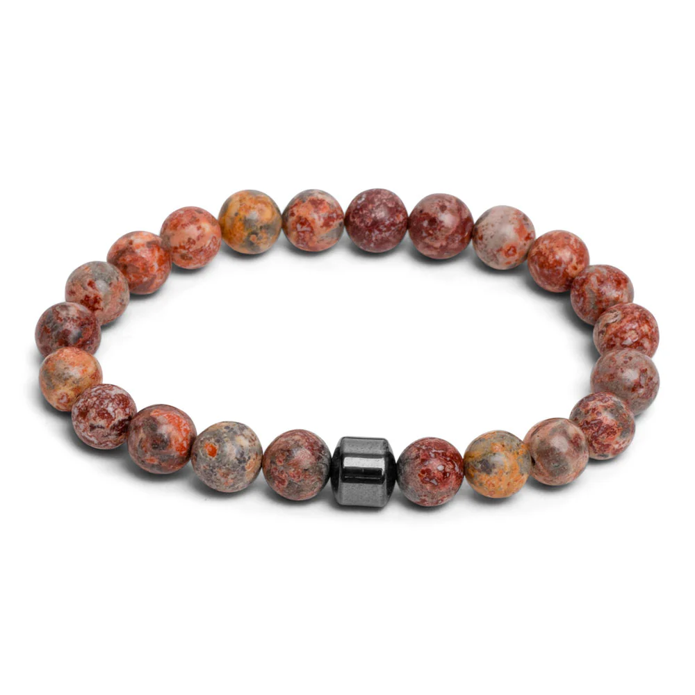 Balans Armband - Jaspis Spotted Rood - Weerbaarheid