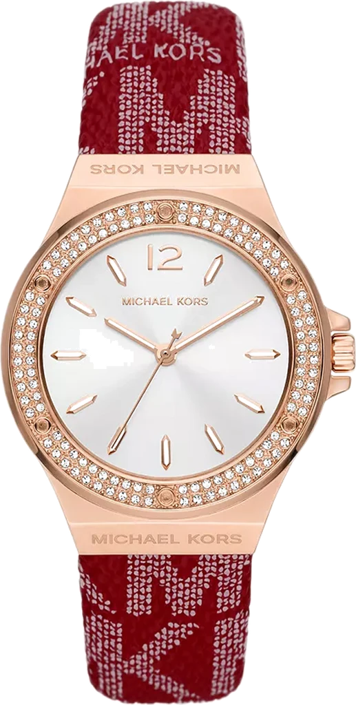Michael Kors Lennox Pavé Red Genuine Strap Women's Watch - MK7308