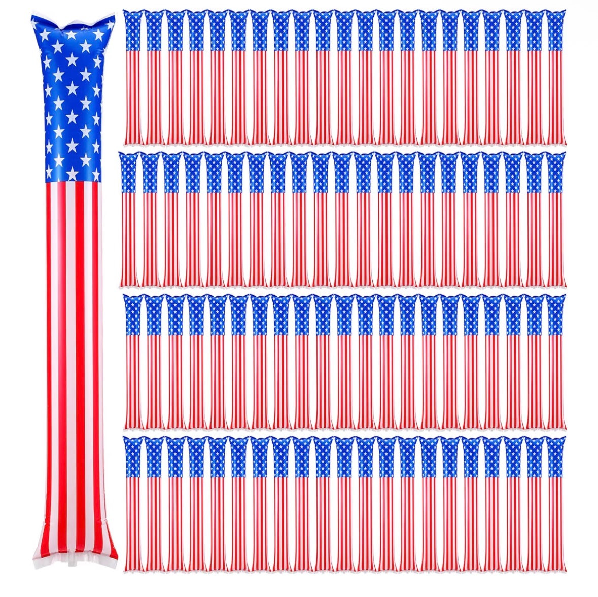 Patriotic USA Cheer Sticks Bulk World Cup Inflatable 3366
