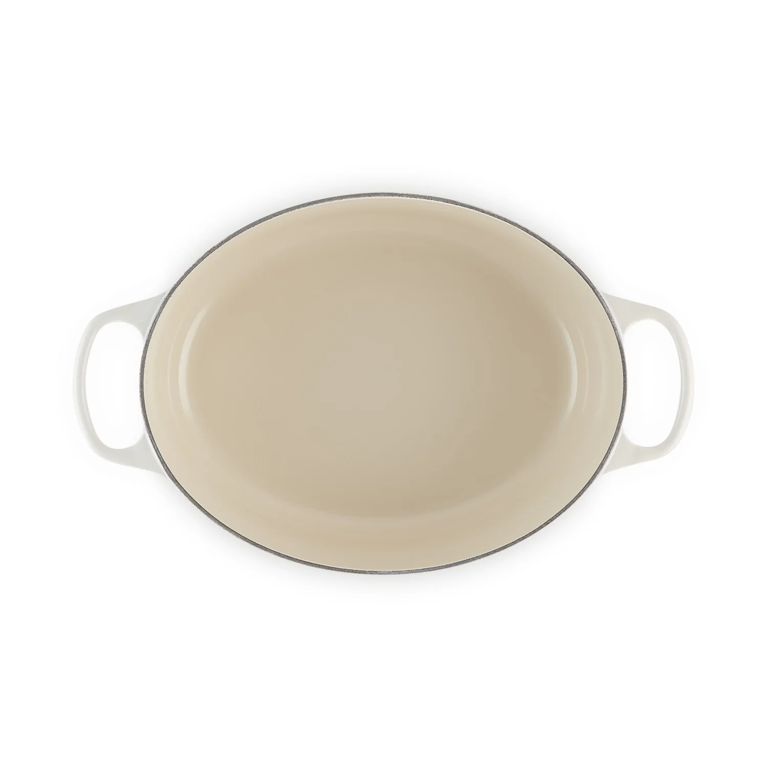 Le Creuset Pfanne Signature Bräter Oval  31 cm Meringue