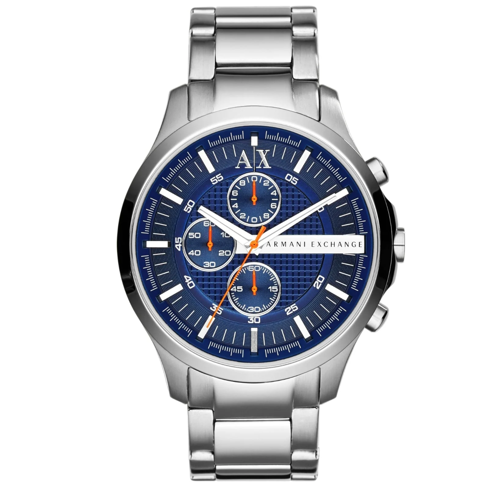 Armani Exchange Hampton Chronograph Blue Dial Silver Watch - AX2155