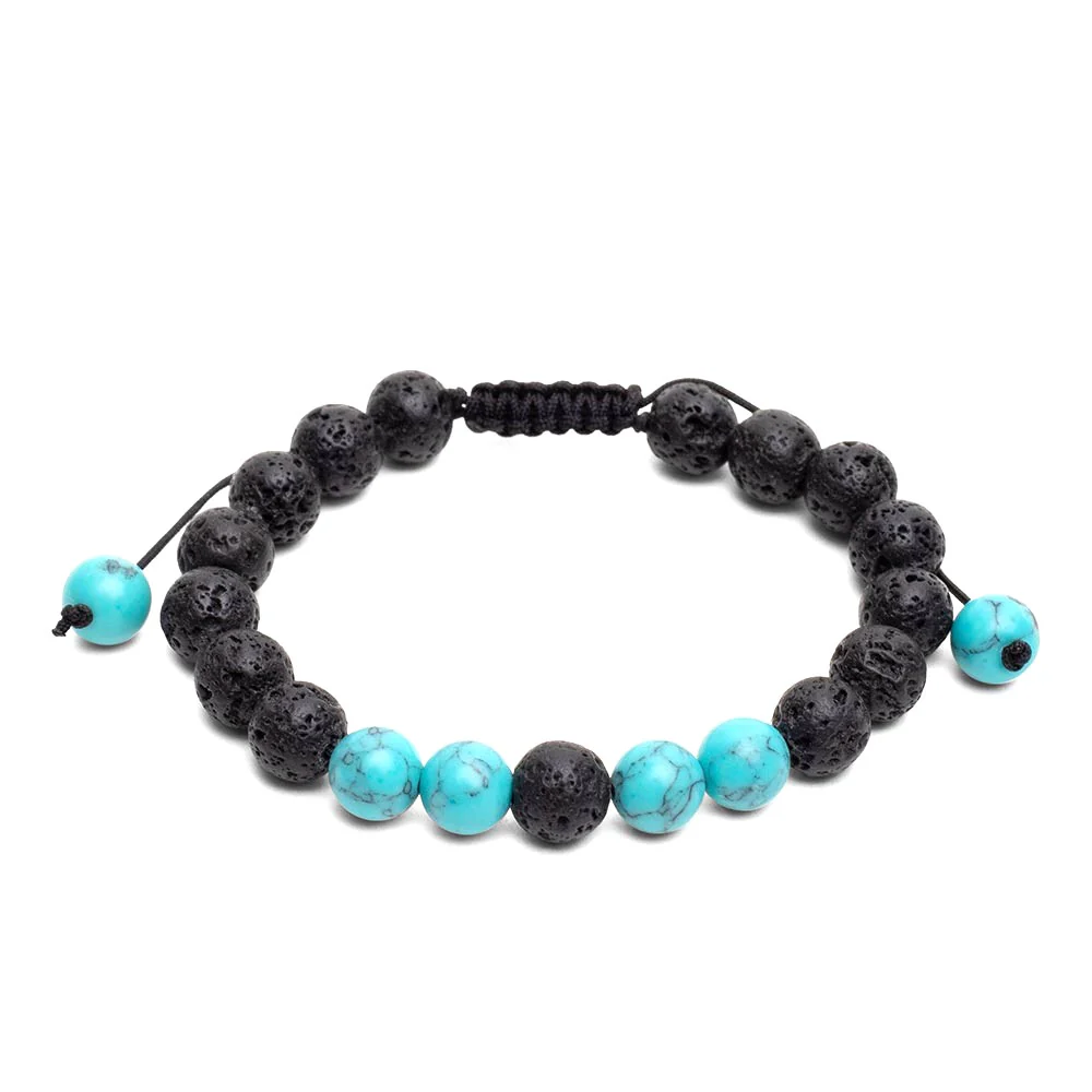 Lavasteen Armband - Turqueniet - Verstelbaar - Positiviteit