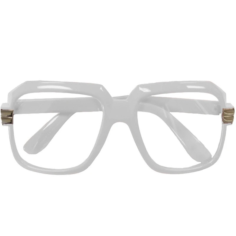 Rapper Style White Frame/Clear Lens Sunglasses 1145