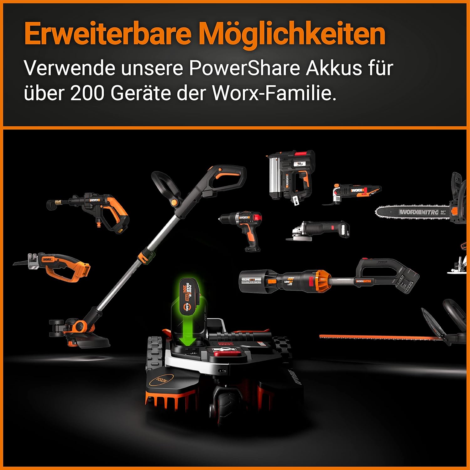 WORX Landroid Vision M600 Mhroboter WR206E.1 für Grten bis 600m - intelligenter Mhroboter ohne Begrenzungskabel – WLAN & Bluetooth – aktive Hindernisvermeidung mit KI-Technologie – APP Steuerung
