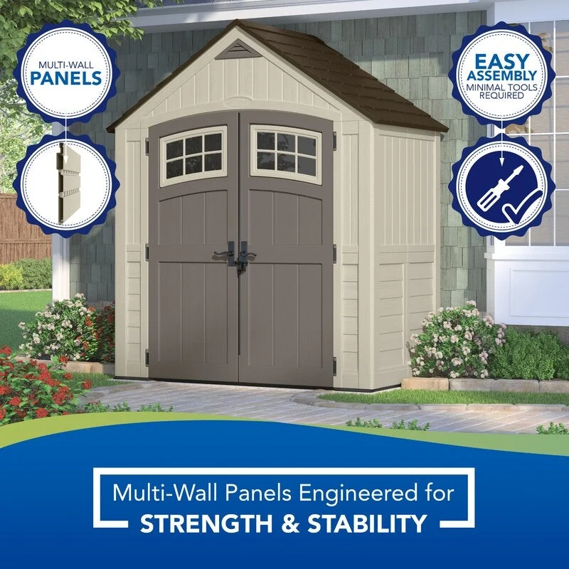 7-Ft. x 4-Ft. Plastic Storage Shed