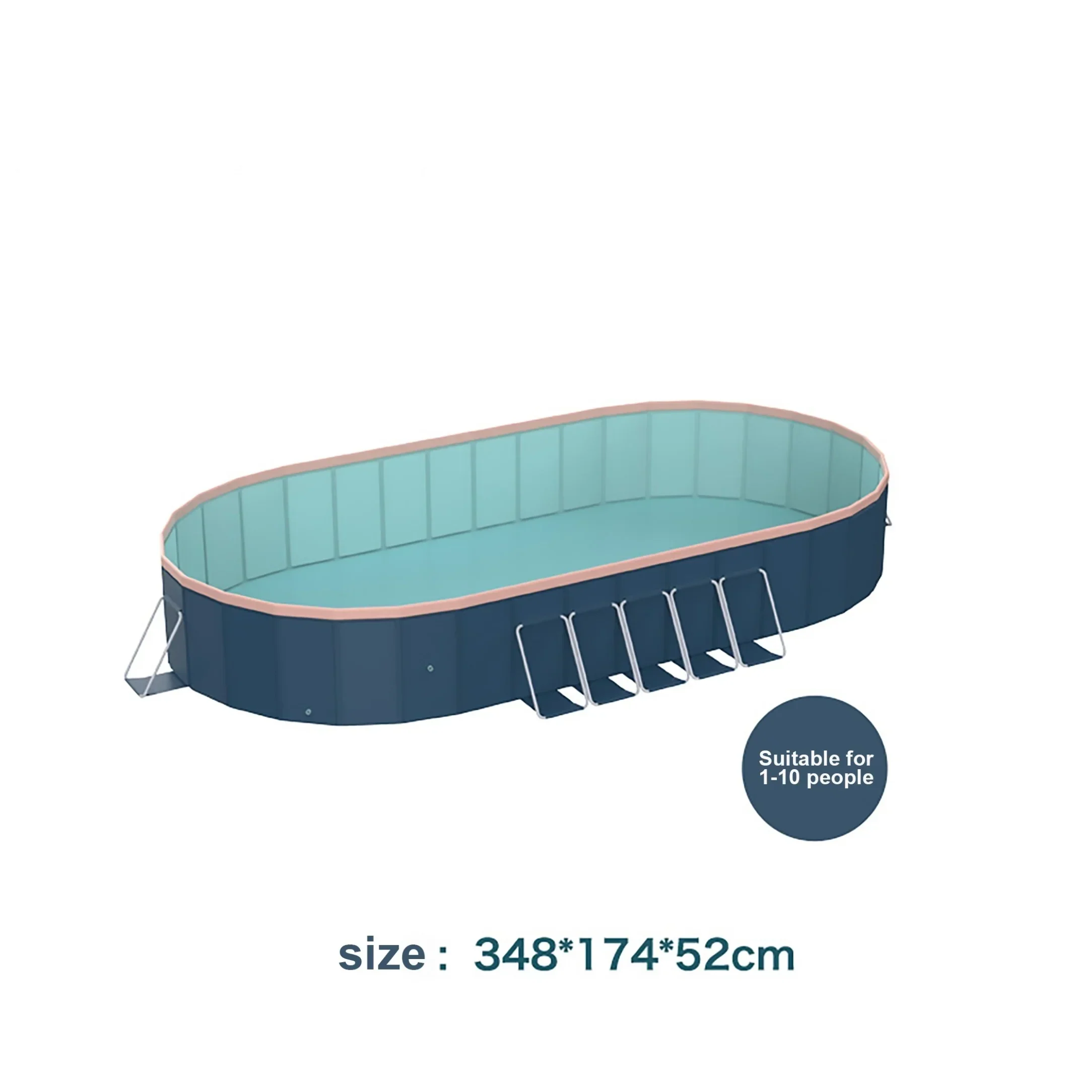 3.65m PVC Folding Pool - Outdoor Swimming Pool for Patio, Beach & Garden - Durable, Non-Inflatable, Easy Setup & Storage