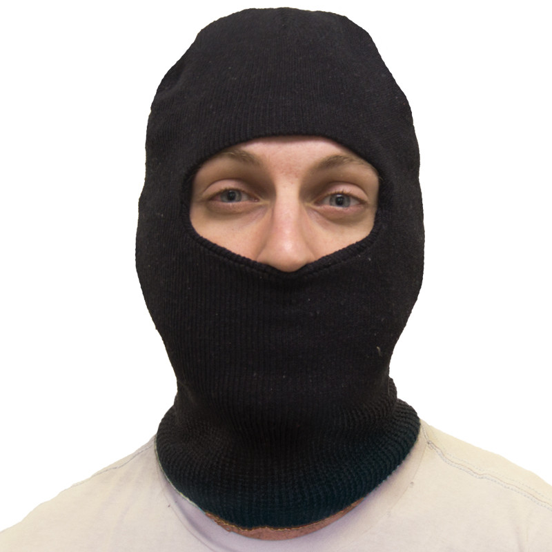 Face Mask Black One Hole 3053