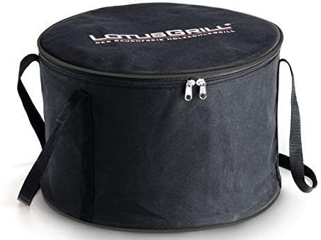 LotusGrill XL Starter-Set, 1 griglia, 1 carbone di faggio da 2,5 kg, 1 pasta combustibile da 200 ml, 1 borsa per il trasporto (Orange)