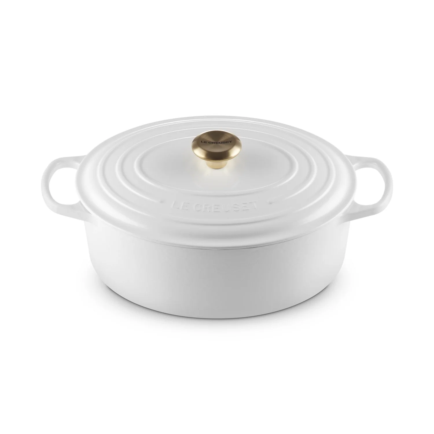 Le Creuset Pfanne Signature Bräter Oval  31 cm White