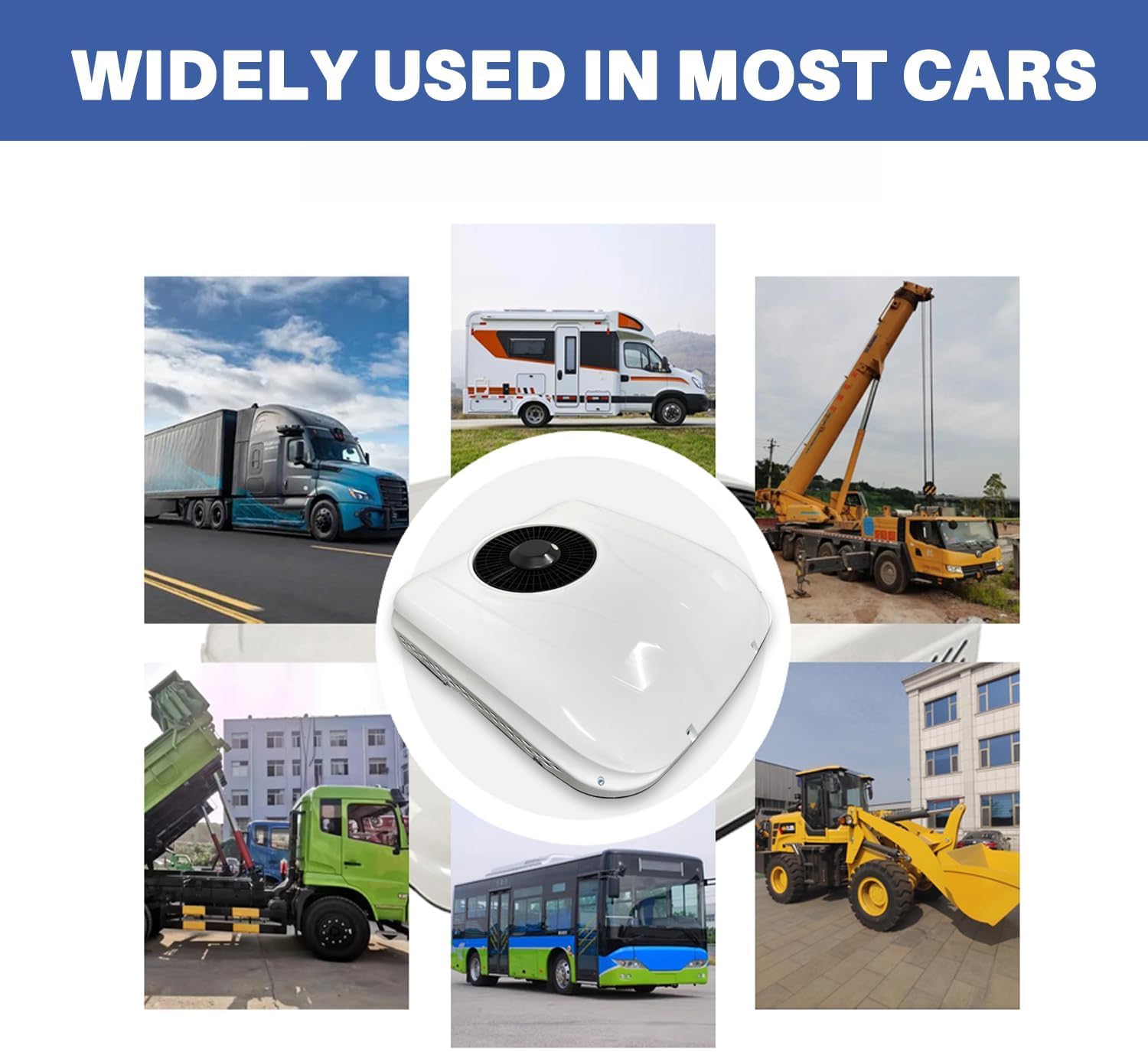 12V Dachklimaanlage für Wohnmobile,12V Klimaanlage,8000BTU elektrische Standklimaanlage, geräuscharmer Betrieb,geeignet für Wohnmobile, Reisemobile, Lkw, Geländewagen, SUV, Busse