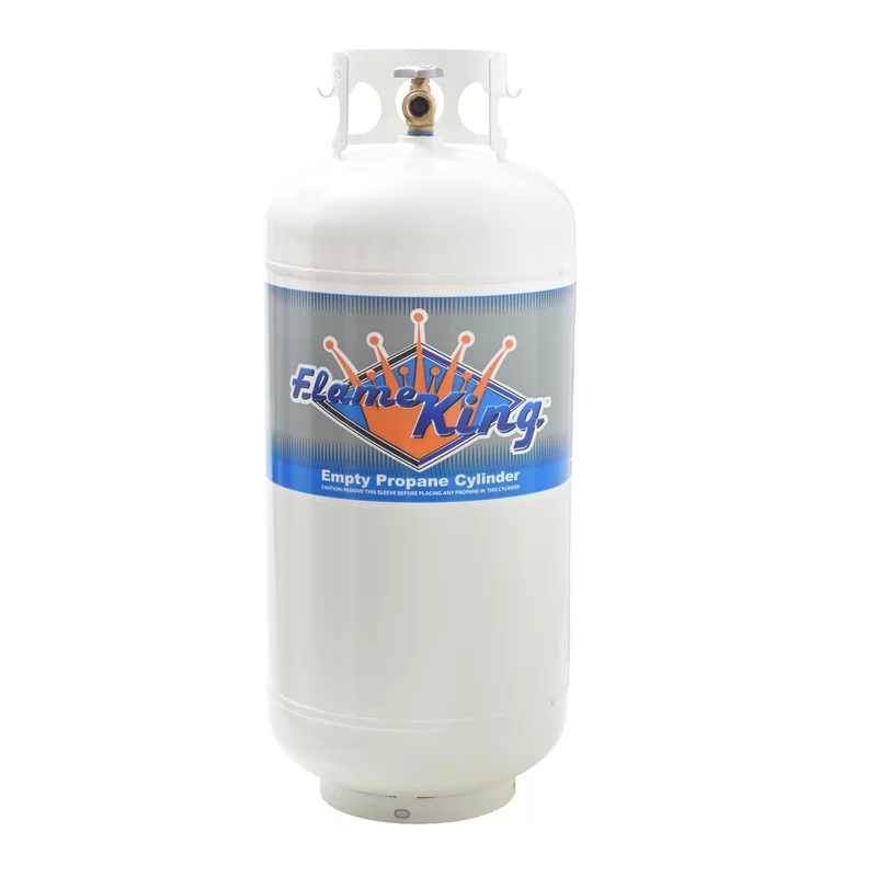 Cilindro de Propano Vacío Flame King YSN401 de 40 lbs con Válvula de Protección contra Sobrecarga