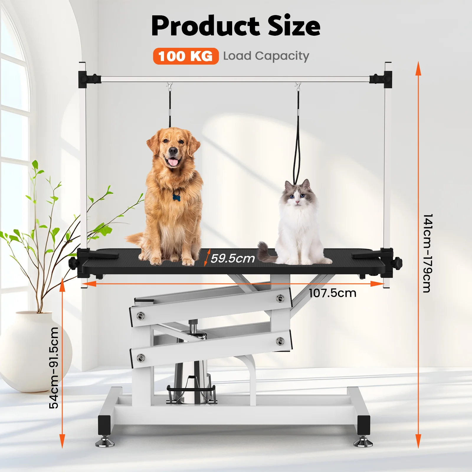 Hydraulic Pet Grooming Table for Large Dogs