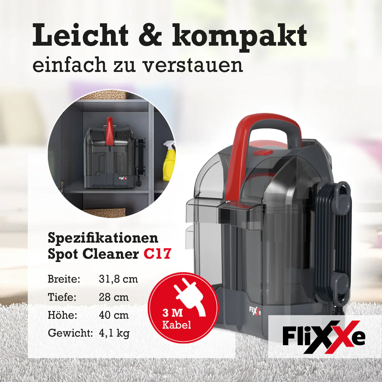 FliXXe Reinigungsgerät Spot Cleaner C17