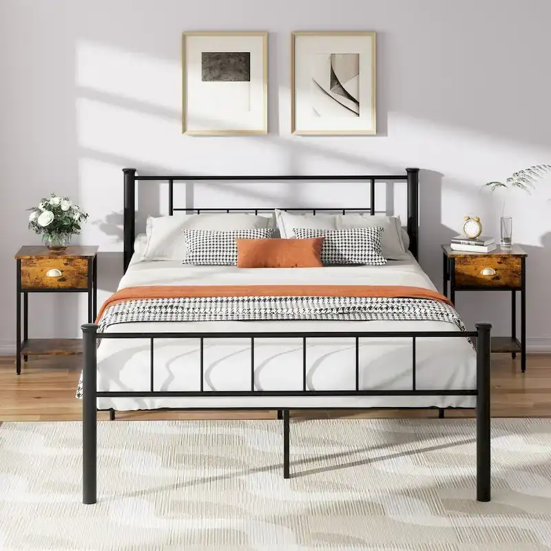 Futzca Bed Frame Featuring Headboard and Footboard