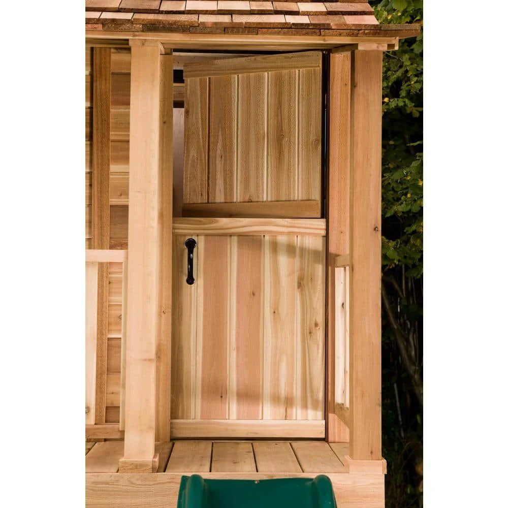 Outdoor Living Today Little Squirt 6 ft. Cedar Playhouse with Windows and Dutch Door