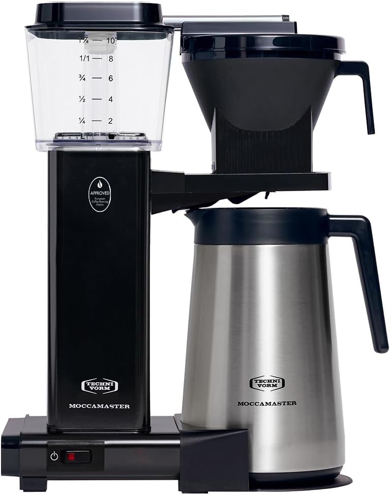 Moccamaster KBGT, Filterkaffeemaschine mit Thermoskanne, Filterkaffeemaschine, Off-White, 1.25L