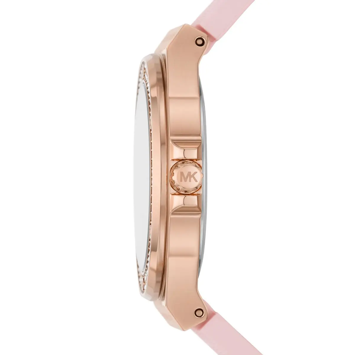 Michael Kors Lennox Rose Gold Dial and Pink Silicone Strap Women's Watch - MK7282