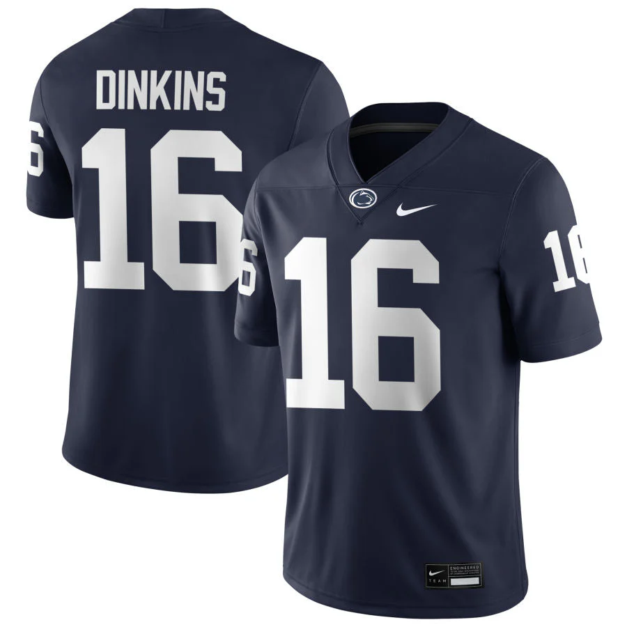 Men��s Penn State #16 Khalil Dinkins Football Jersey