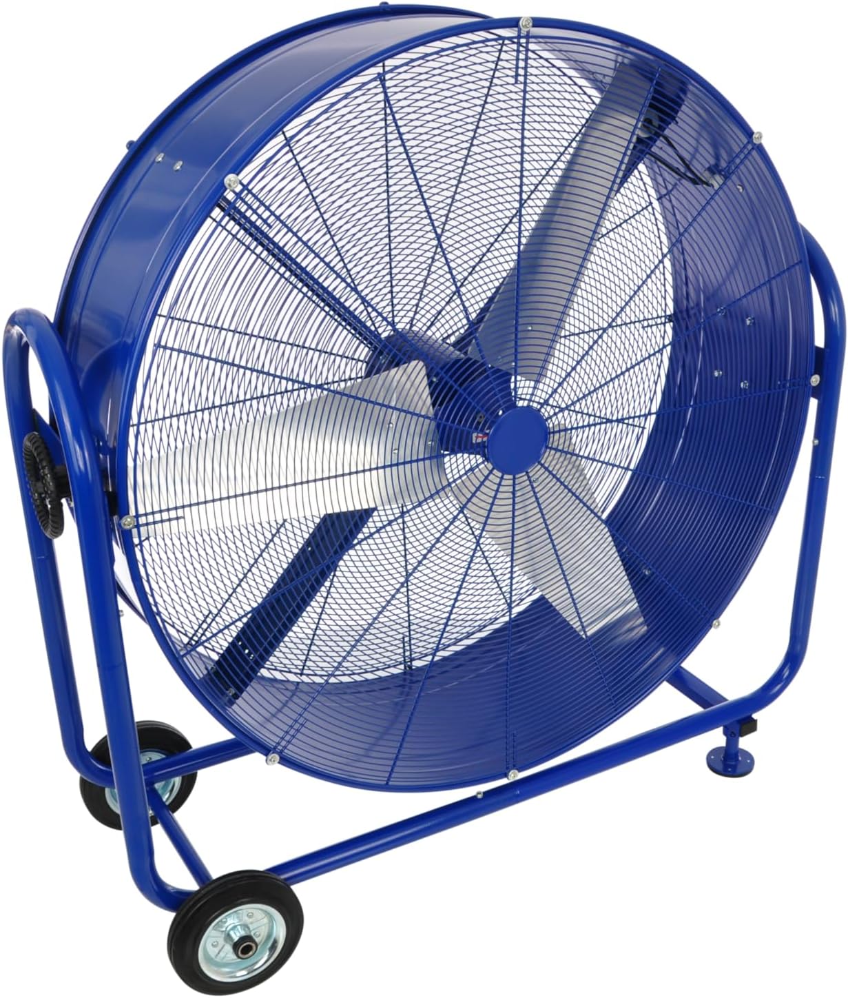 Aktobis Trommelgebläse, Industrieventilator WDH-TG105L mit 13.000 m3/h (Ø 105 cm), Spritzwassergeschützt (IP24) - blau