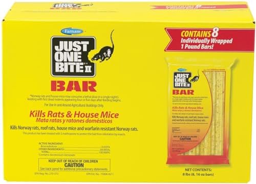 2025 Farnam Just One Bite II Rat & Mouse Bar 8pk 8lb