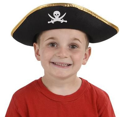 Child Pirate Hat Felt 12 PACK 1563