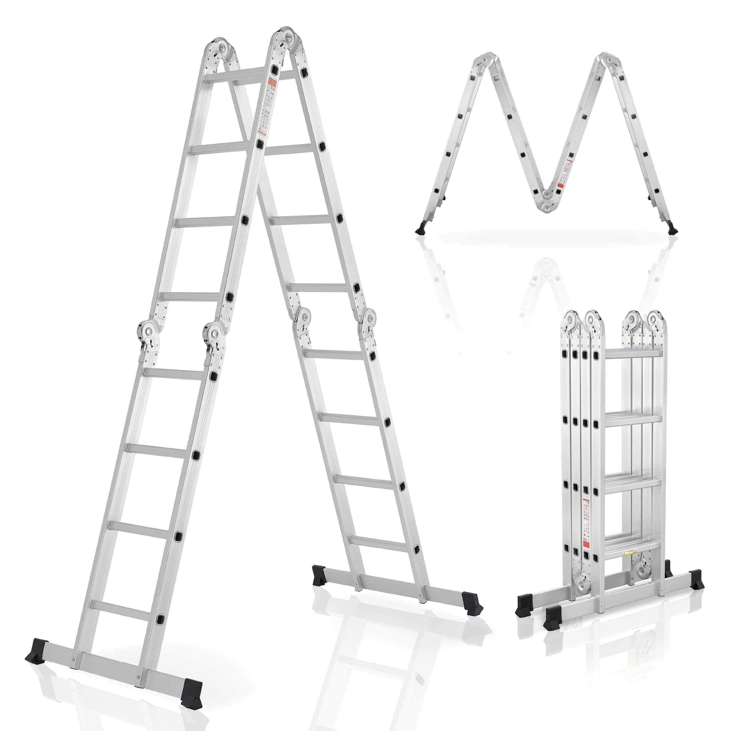 2025 Escalera multifuncional de aluminio 3,6 m – Versátil, estable y compacta