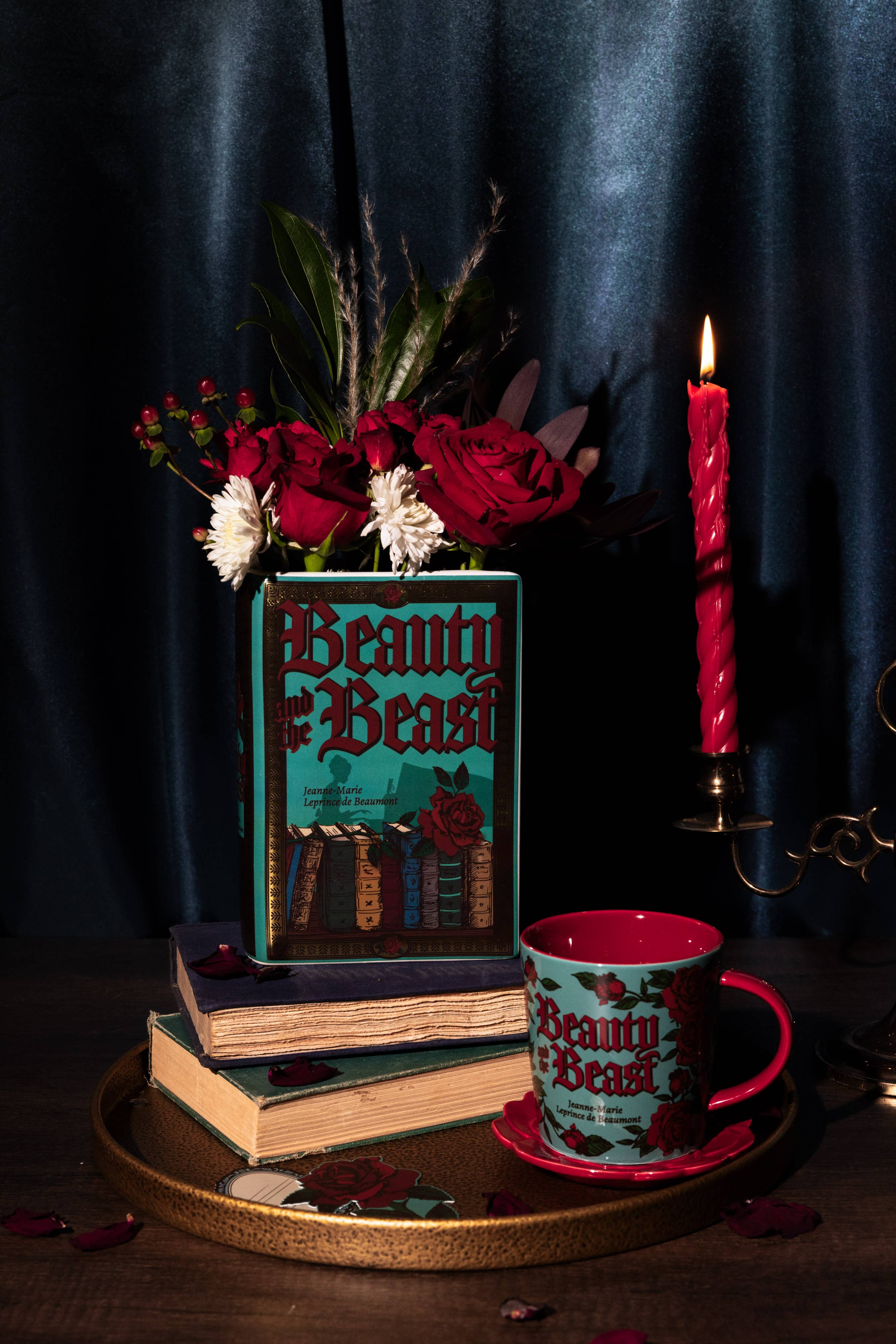 Large Book Vase, Beauty and the Beast