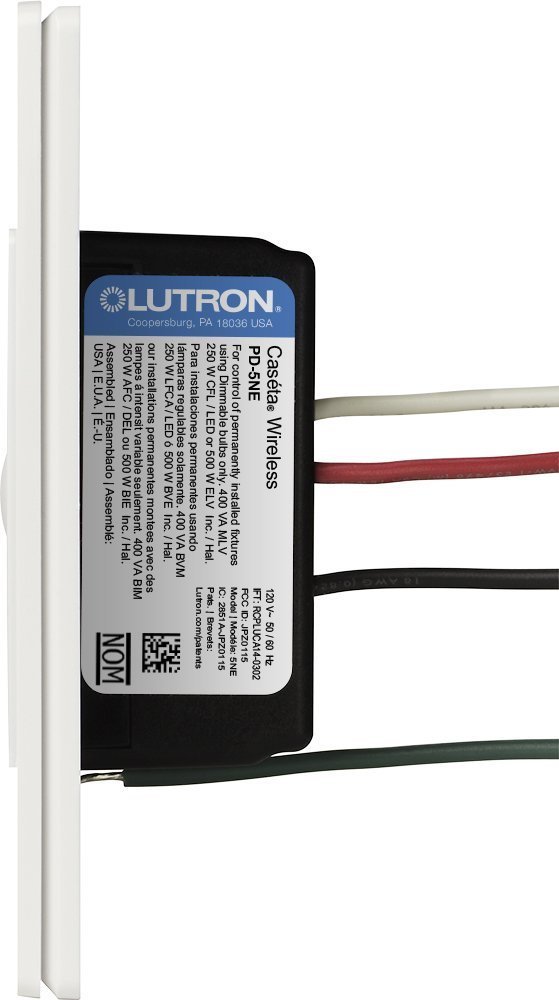 Lutron Caseta ELV+ Smart Dimmer Switch, 250W LED, Alexa Compatible, White, 2-Pack