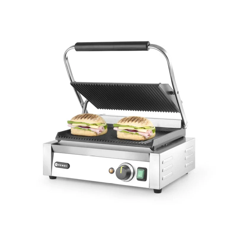 HENDI Gastro-Grill oben und unten gerillt